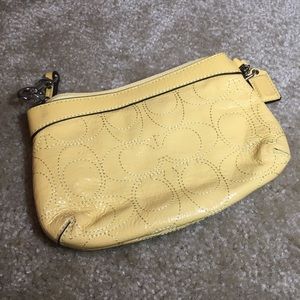 Coach Factory Yellow Wristlet